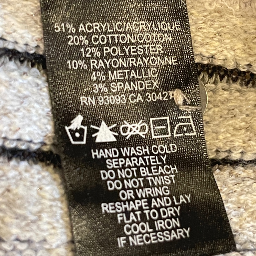 NEW! Nic+Zoe Honeycomb Grey & Black Button Cardigan Size XS NWT! - Picture 10 of 12